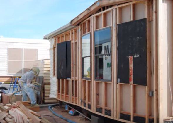 New Siding on a Park Model Mobile Home