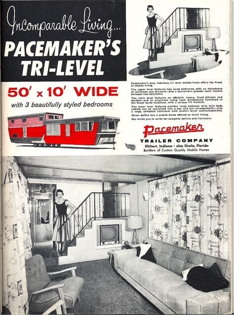 Pacemaker 50 foot tri level mobile home