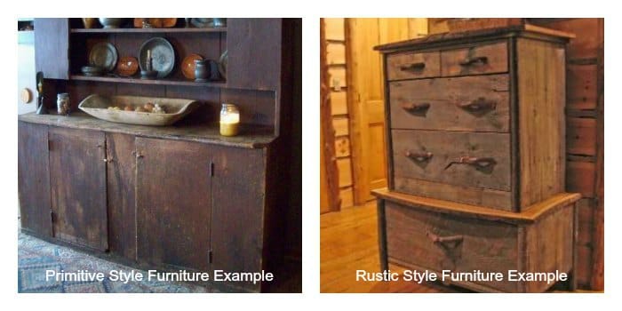 Primitive vs Rustic Furniture Styles