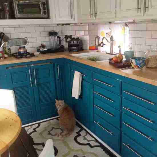 RV Remodel - After painting cabinets