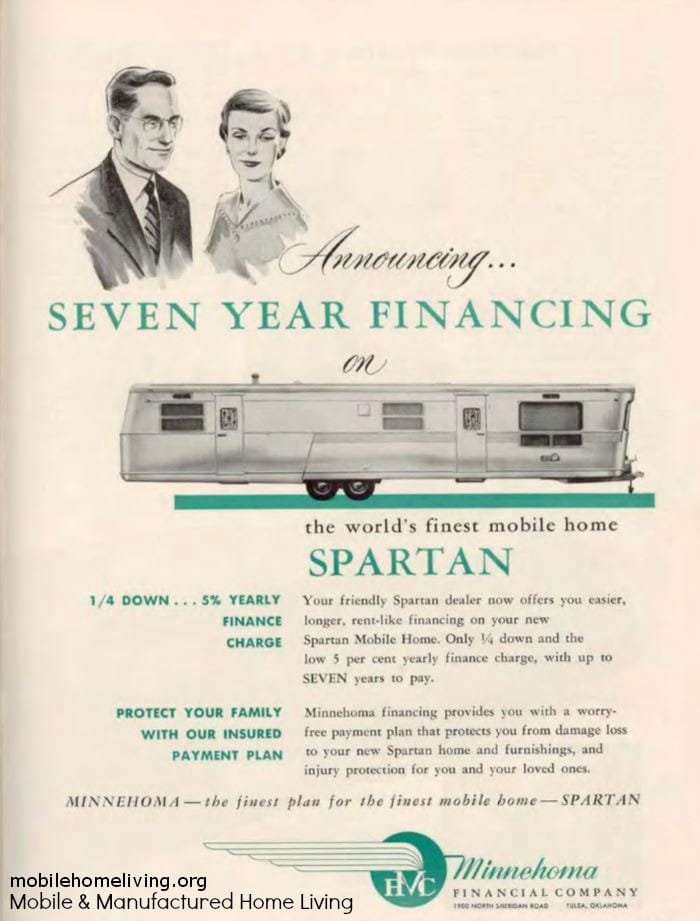vintage mobile homes-Spartan in 1955 mag