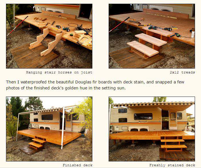 RV deck design - How to design and building a floating deck 4