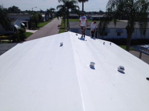 TPO for mobile home roof over after