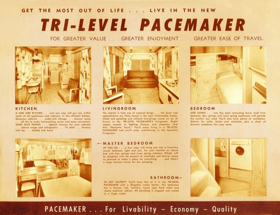 Tri-level Vintage Trailer Brochure
