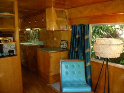 Vintage Mobile Homes and Campers - restored 1953 Silver Star Mobile Home - Kitchenette 2