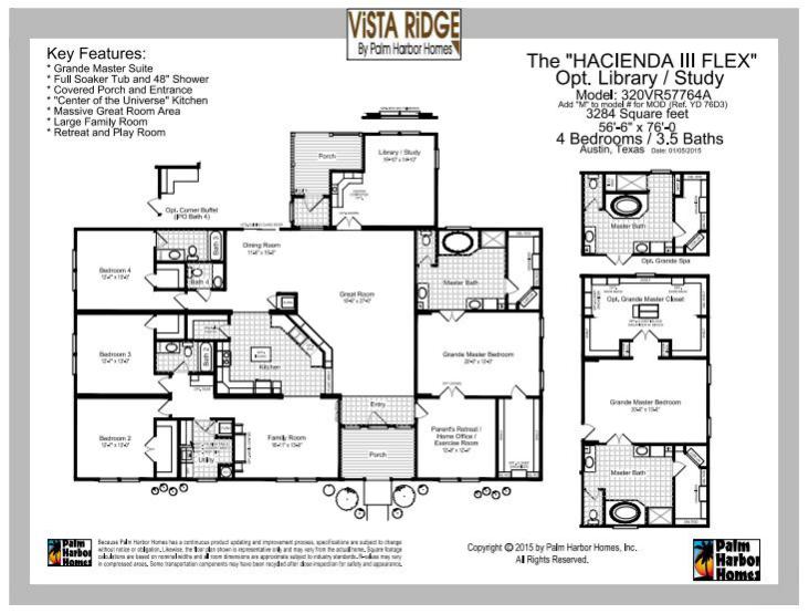 Vista Ridge manufactured home floor plan by palm harbor pg 3
