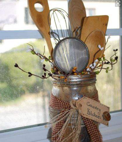 Wooden Spoon display - country craft