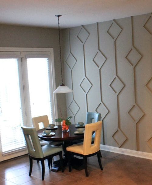 accent walls- using wood to create patterns