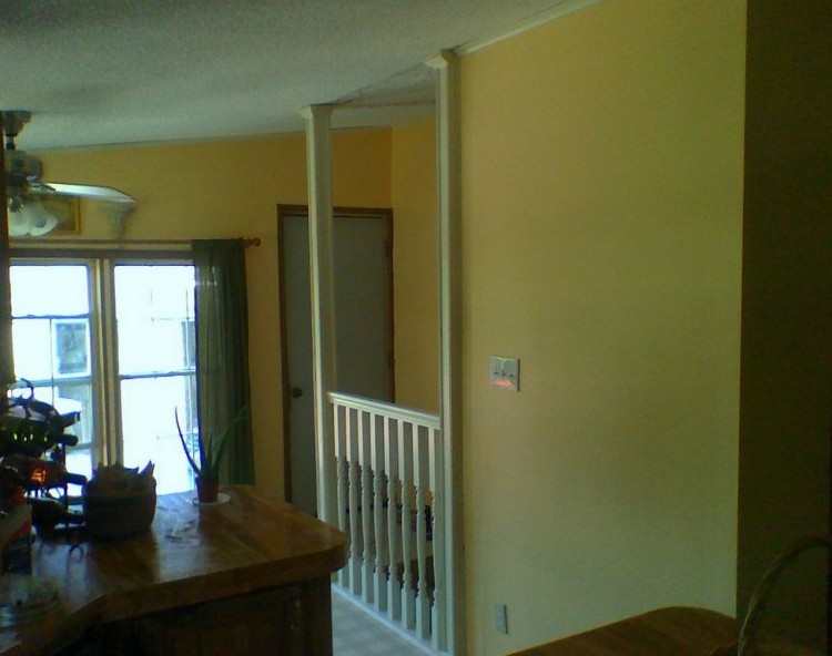 added railing to basement entrance