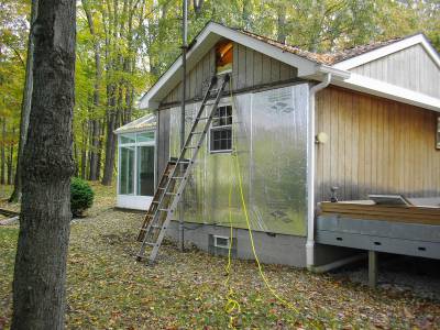 adding foam board to mobile home siding