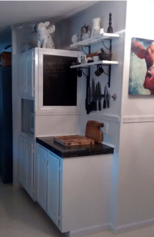 affordable ideas to update mobile home kitchen - adding chalk paint to cabinets