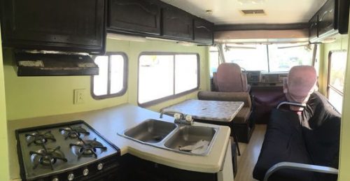motorhome RV makeover - interior before 
