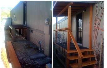 building a back porch onto a mobile home