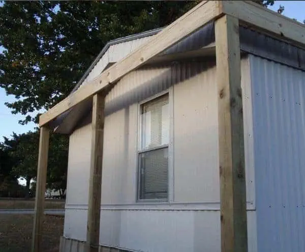 building a self supporting mobile home roof over headers installed