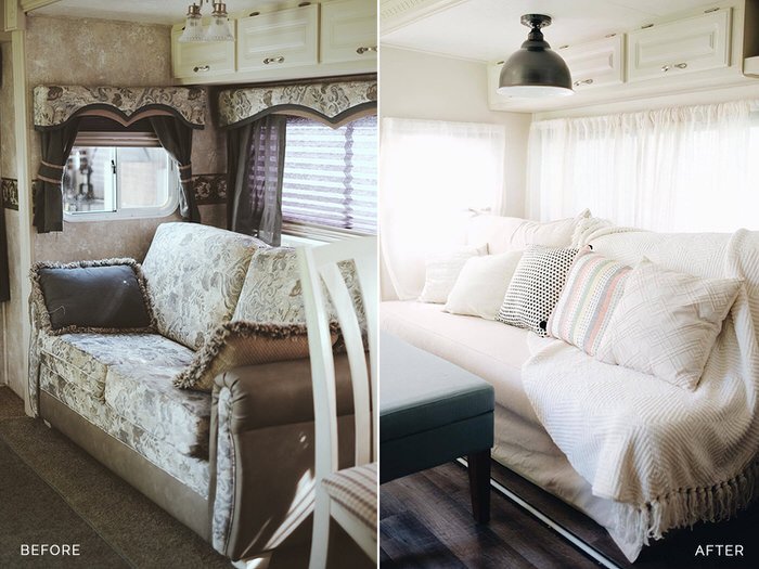 3 Cute Camper Decorating Ideas -5th wheel living area