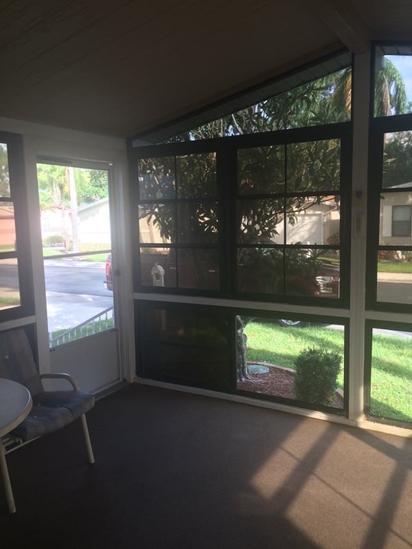 coastal farmhouse mobile home remodel patio