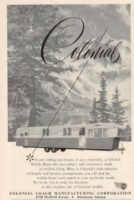 vintage mobile homes-colonial 1955