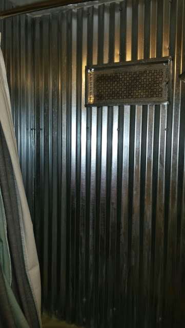 DIY mobile home transformation - sheet metal shower