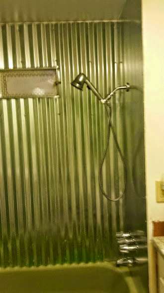 DIY mobile home transformation - sheet metal shower 2