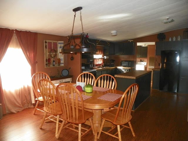 country primitive kitchen decor in a mobile home