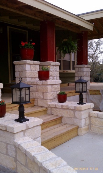 craftsman style double wide after porch