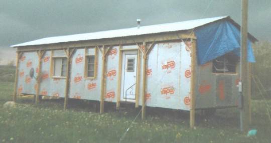 foam celotex insulation attached to a mobile home