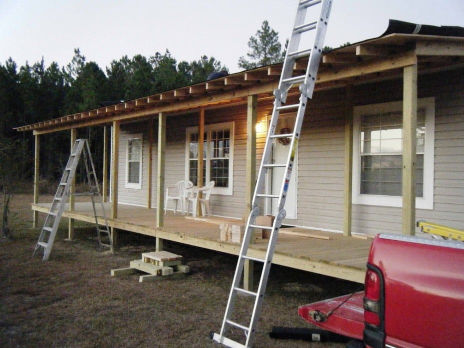 front porch being built onto double wide - belindajowrites com