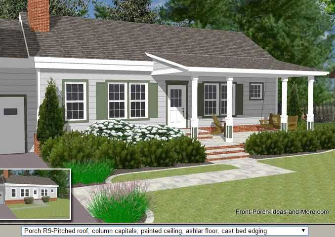 manufactured home porch designs-front porch illustrator with pitched roof