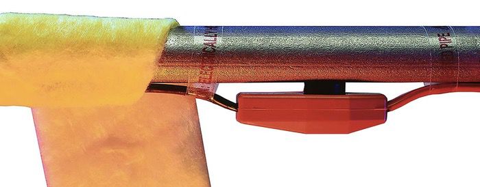heat tape on metal pipe