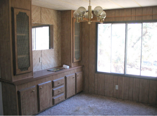 interior designer's manufactured home remodel - before and after photos of manufactured home remodel - dining area before