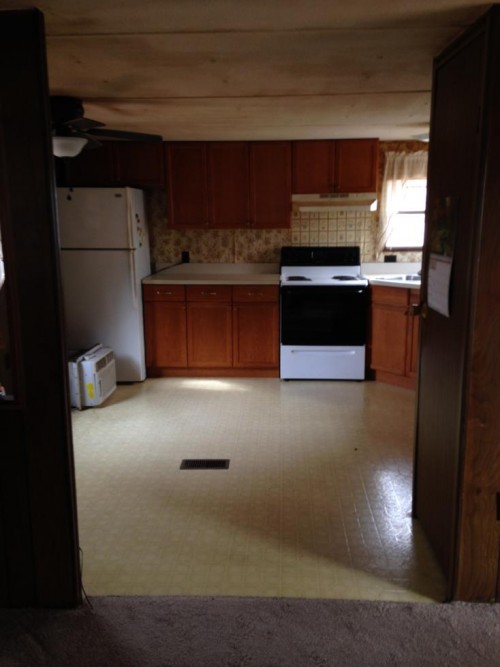 mobile home renovation -kitchen before