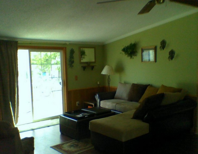 living room after manufactured home remodel