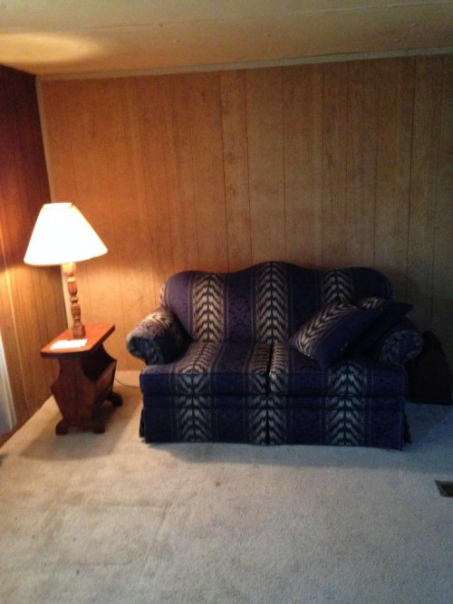 mobile home renovation - interior before faux painting