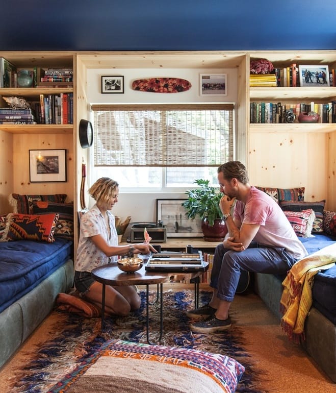 mobile home makeover-malibu mobile home remodel living room
