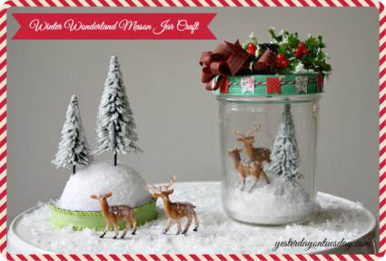 mason Jar Christmas Decor Scene - Christmas in a Mobile Home