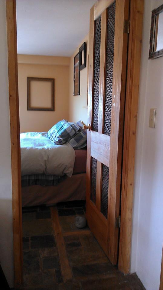 mobile home decor-master bedroom door in southwestern mobile home