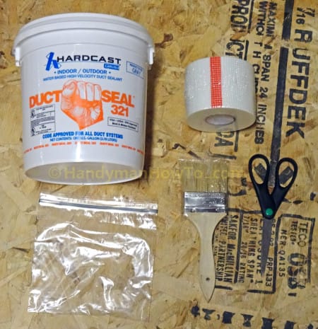 seal heating ducts-materials needed to seal heating and cooling ducts