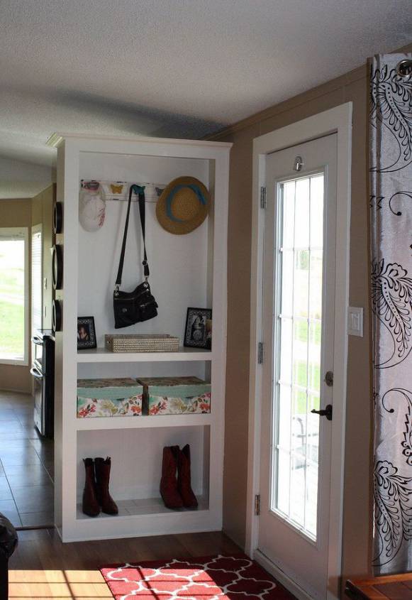 Single Wide Makeover: Modern Traditional Decor - entry way organization