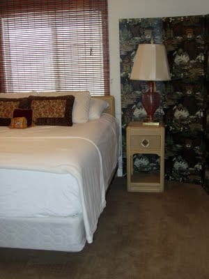 mobile home bedroom after
