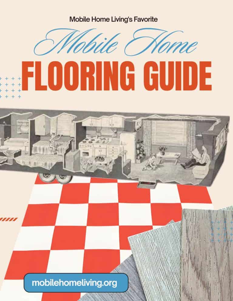 Mobile Home Living's flooring guide with interior and flooring samples.