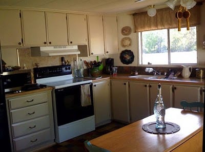 mobile home kitchen after remodel
