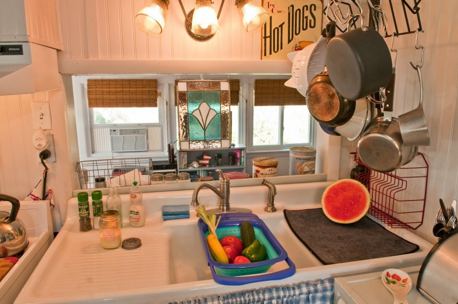 kitchen in mobile home remodel