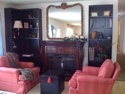 mobile home living room after remodel