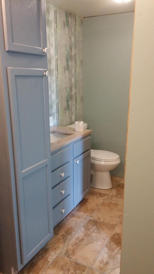 mobile home remodels-total diy bathroom after