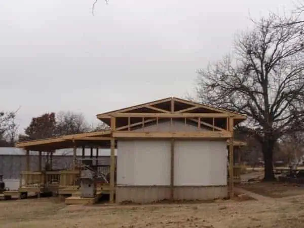 mobile home roof over designs metal installed over home