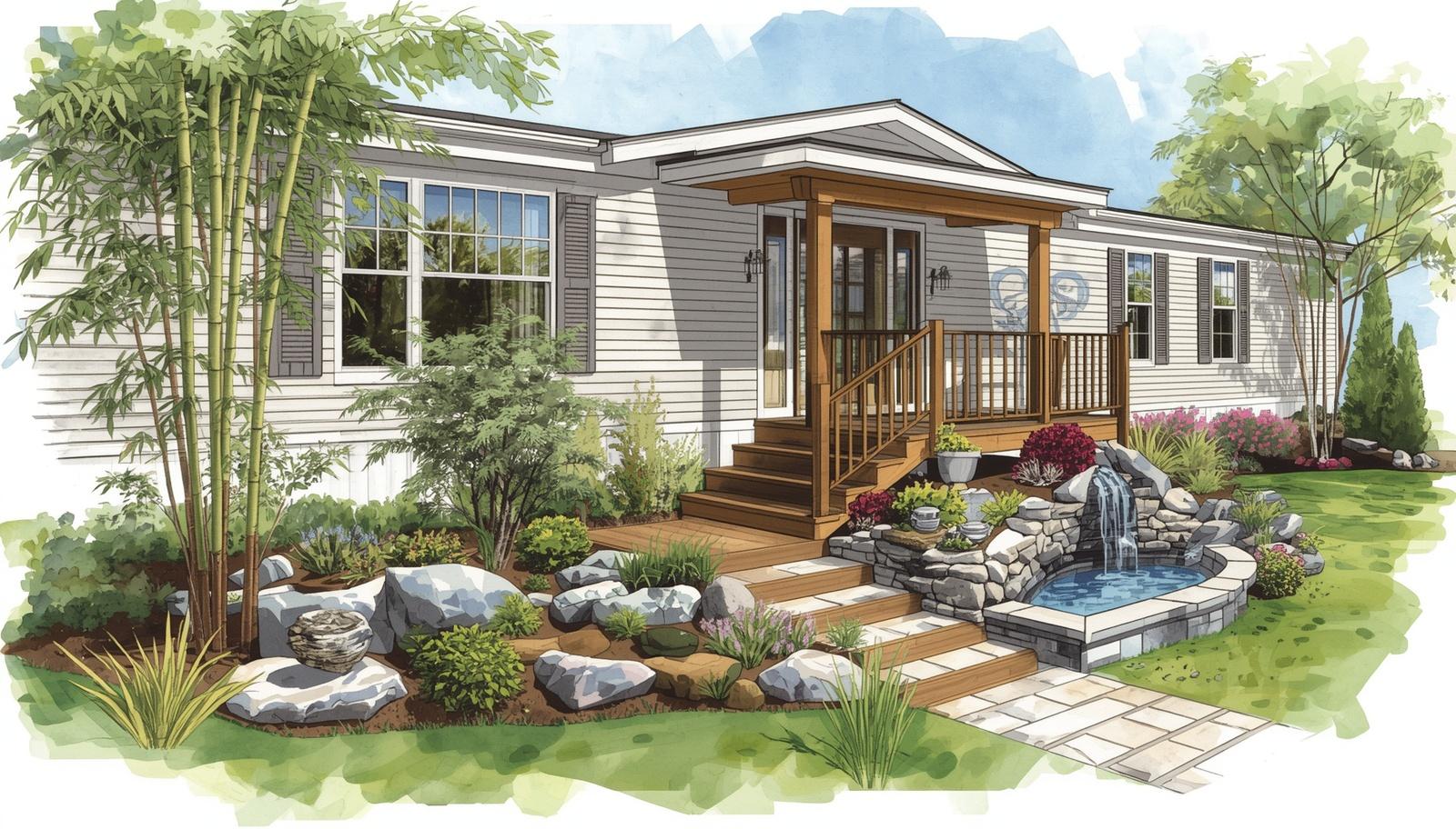 Landscape Stone Ideas for Mobile Homes