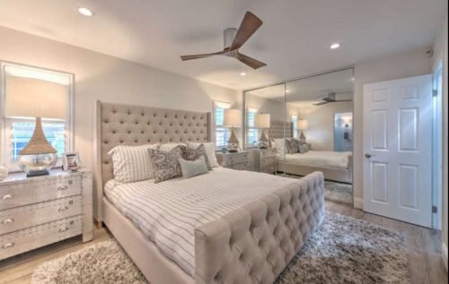 beach themed mobile home transformation-master bedroom after