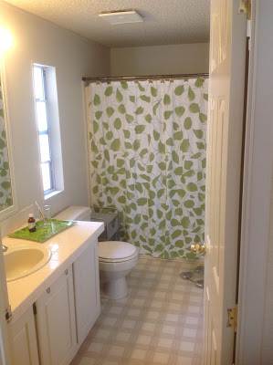 modern manufactured home remodel -master bathroom before