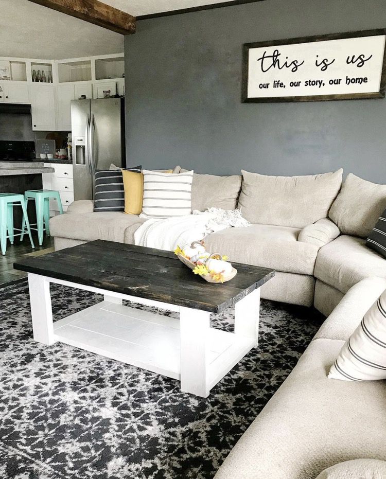 modern farmhouse decor in a mobile home