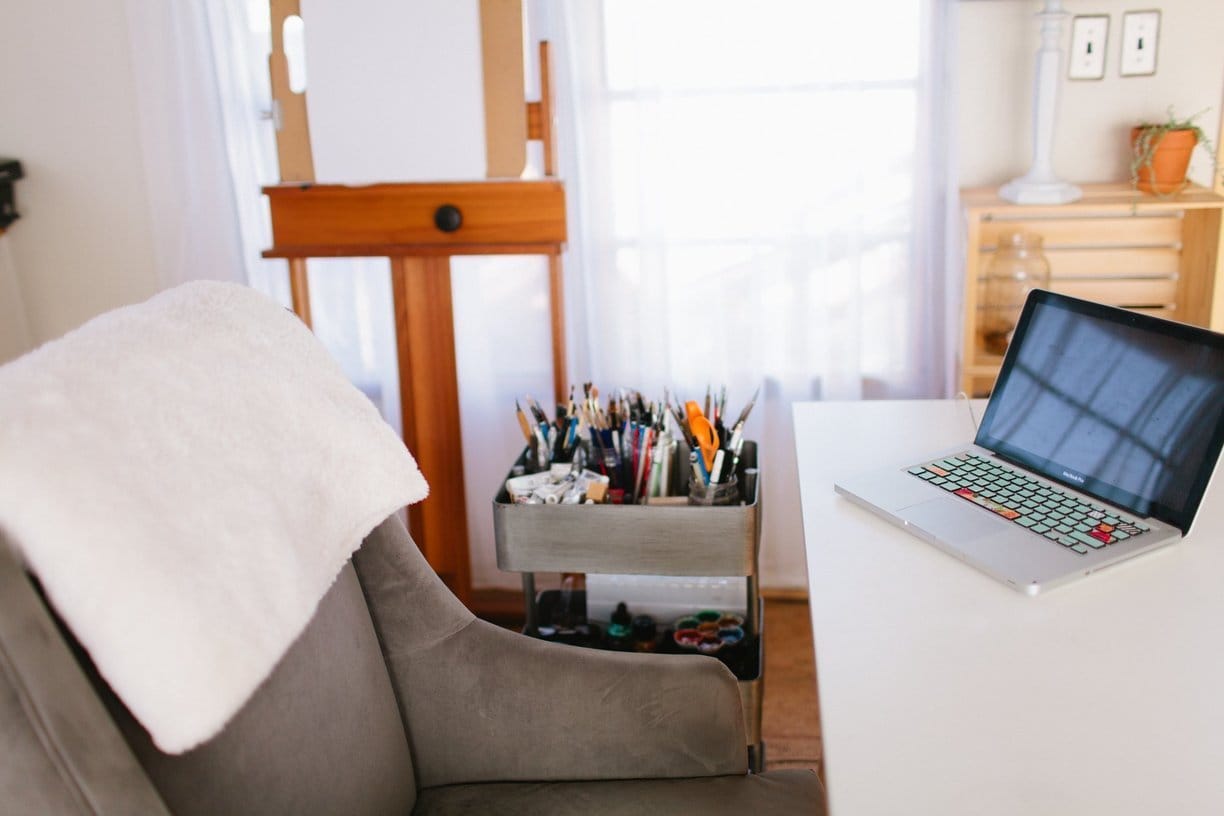 mobile home decor-modern hip office space in mobile home